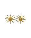 Cult Gaia Leo Imitation Pearl Sun Drop Earrings In Gold Tone
