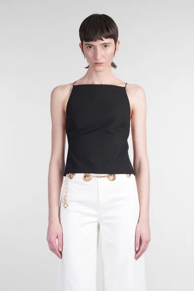 Cult Gaia Lexa Topwear In Black Polyester