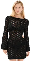 Cult Gaia Liam Knit Coverup Black In Black