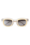 Cult Gaia Lili 50mm Square Sunglasses In White