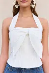 Cult Gaia Liliana Cotton Poplin Halter Top