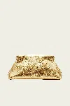 Cult Gaia Mini Lillia Metallic Leather Frame Clutch