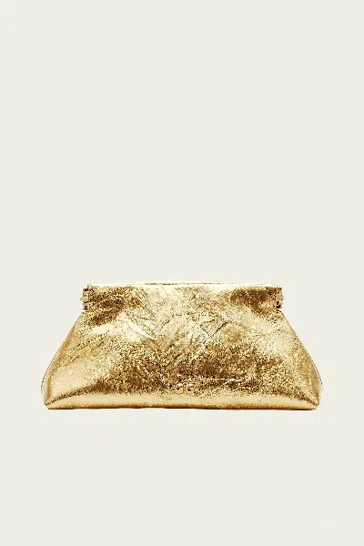 Cult Gaia Lillia Mini Clutch In Brass