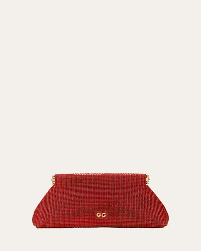 Cult Gaia Lillia Mini Embellished Clutch Bag In Red
