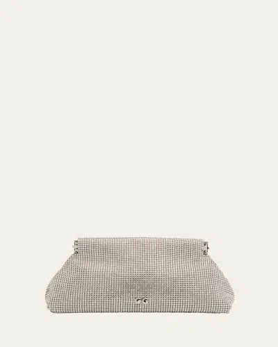 Cult Gaia Lillia Mini Glass Crystal Clutch Bag In Transparent