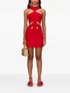 Cult Gaia Knitted Lillie Mini Dress In Red