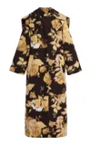 Cult Gaia Linden Floral Felt Coat In Multi