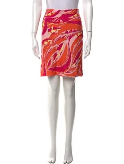 Pre-owned Cult Gaia Linen Knee-length Skirt W/ Tags In Orange