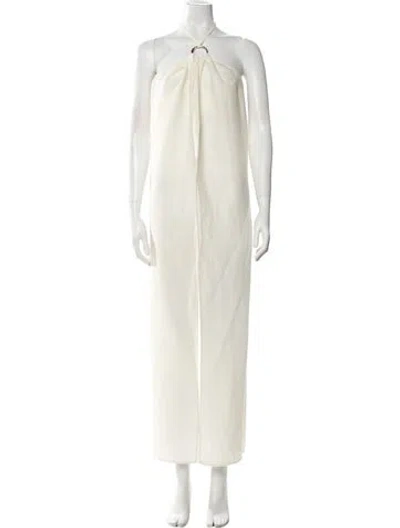 Pre-owned Cult Gaia Linen Long Dress In Neutral