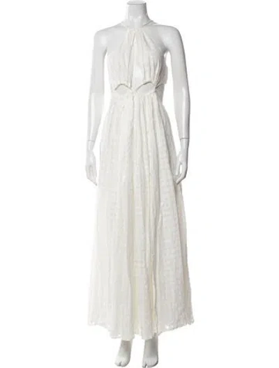 Pre-owned Cult Gaia Linen Long Dress In Neutral