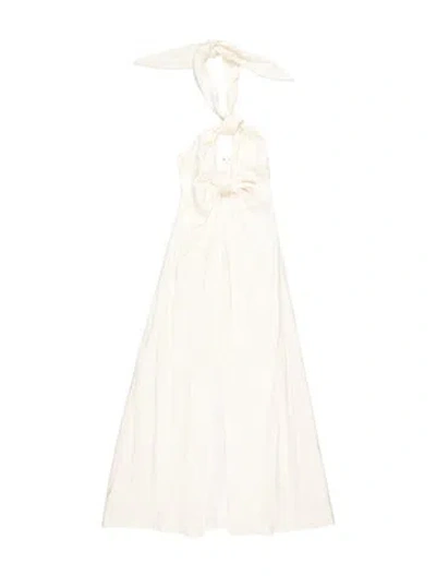 Pre-owned Cult Gaia Linen Long Dress In Neutrals