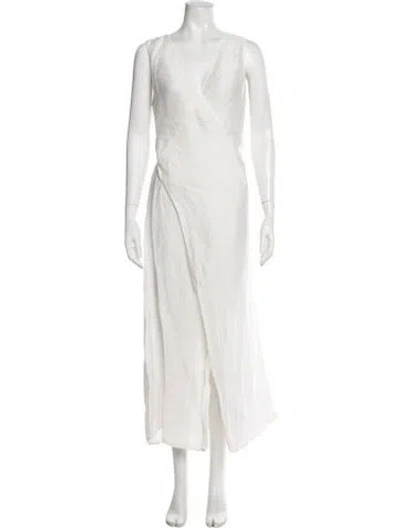 Pre-owned Cult Gaia Linen Long Dress In Neutrals