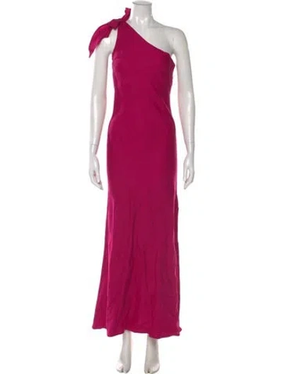 Pre-owned Cult Gaia Linen Long Dress In Purple