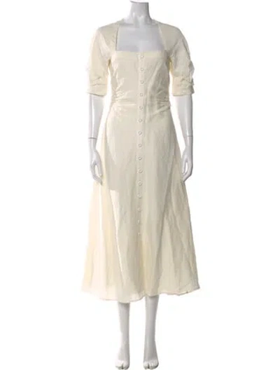 Pre-owned Cult Gaia Linen Long Dress W/ Tags In Neutral