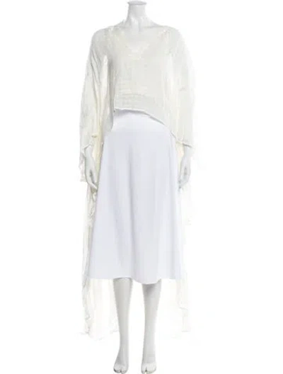 Pre-owned Cult Gaia Linen Long Dress W/ Tags In White
