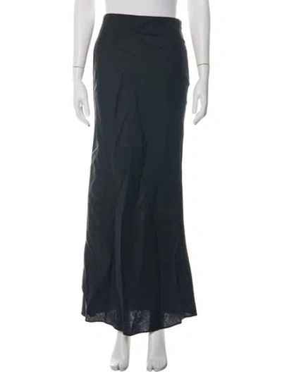 Pre-owned Cult Gaia Linen Long Skirt W/ Tags In Blue
