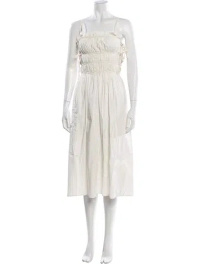 Pre-owned Cult Gaia Linen Midi Length Dress In Neutral