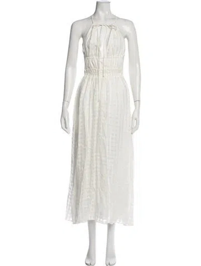 Pre-owned Cult Gaia Linen Midi Length Dress In Neutral