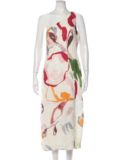 Pre-owned Cult Gaia Linen Midi Length Dress In Neutral