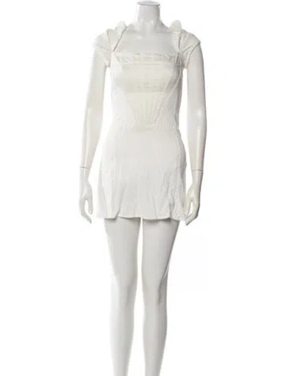 Pre-owned Cult Gaia Linen Mini Dress In Neutral