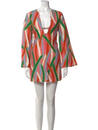 Pre-owned Cult Gaia Linen Mini Dress In Pink
