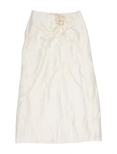 Pre-owned Cult Gaia Linen Mini Dress In White