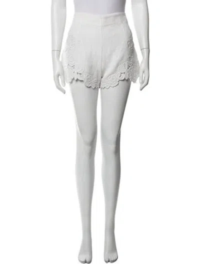 Pre-owned Cult Gaia Linen Mini Shorts In White