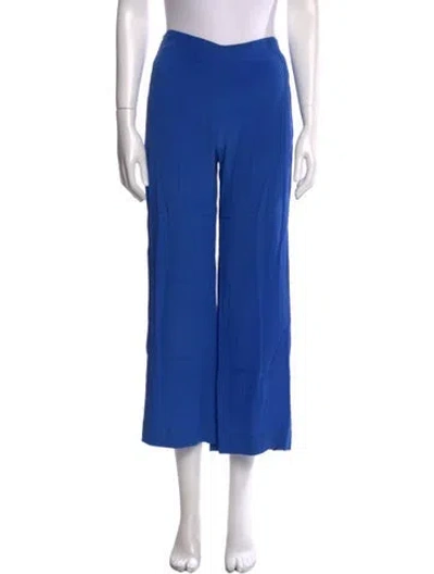 Pre-owned Cult Gaia Linen Wide Leg Pants In Blue