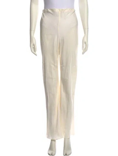 Pre-owned Cult Gaia Linen Wide Leg Pants In Neutral