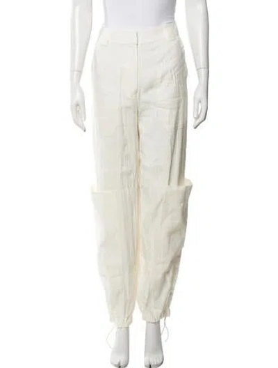 Pre-owned Cult Gaia Linen Wide Leg Pants In Neutrals