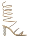 Cult Gaia Leslie Crystal-embellished Ankle-wrap Sandals