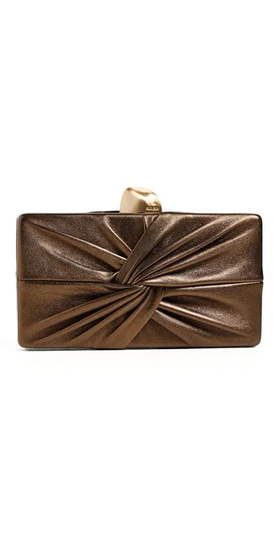 Cult Gaia Lisse Clutch Bronze In Brown