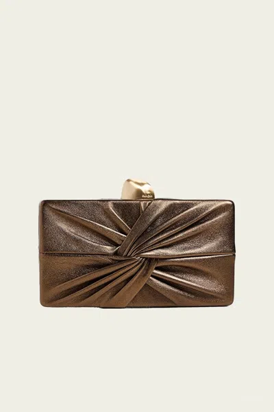 Cult Gaia Lisse Clutch In Bronze