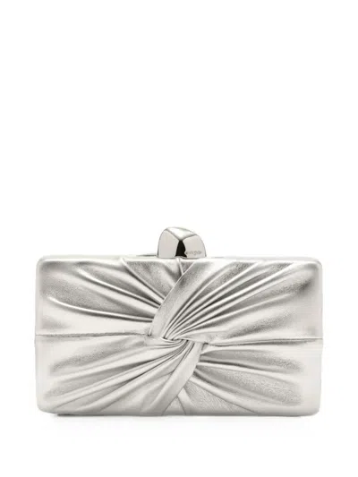 Cult Gaia Lisse Knotted Clutch Bag In Gray