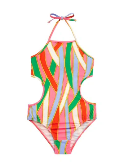 Cult Gaia Little Girl's & Girl's Eve One-piece Bathing Suit In Vintage Stripe Print