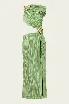 Cult Gaia Loah Gown In Moldavite In Green