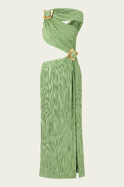 Cult Gaia Loah Gown In Moldavite In Green