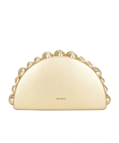 Cult Gaia Logo Clutch In Neutral
