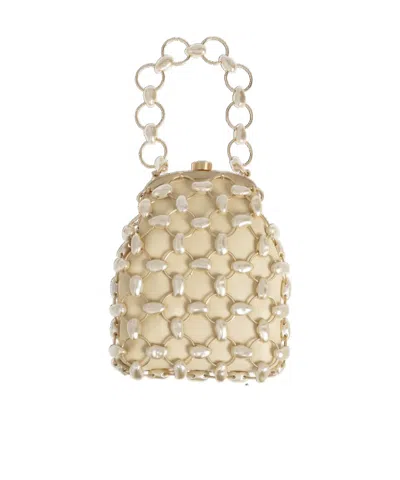 Cult Gaia Logo Handbag In Nude