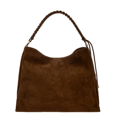 Cult Gaia Logo Tote Bag In Brown