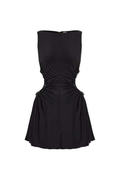 Cult Gaia Pleated Detail Dress In Black