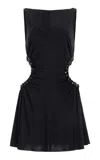Cult Gaia Pleated Detail Dress In Black
