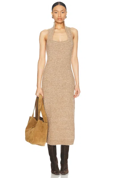 Cult Gaia Long Akaia Knit Dress In Beach Melange
