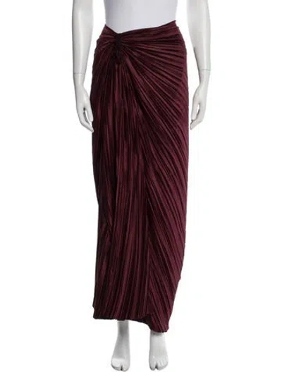 Pre-owned Cult Gaia Long Skirt In Burgundy