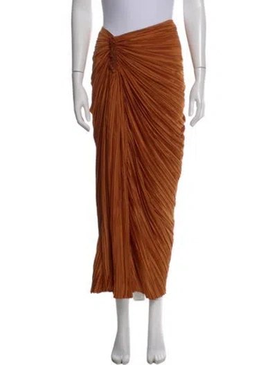 Pre-owned Cult Gaia Long Skirt In Orange
