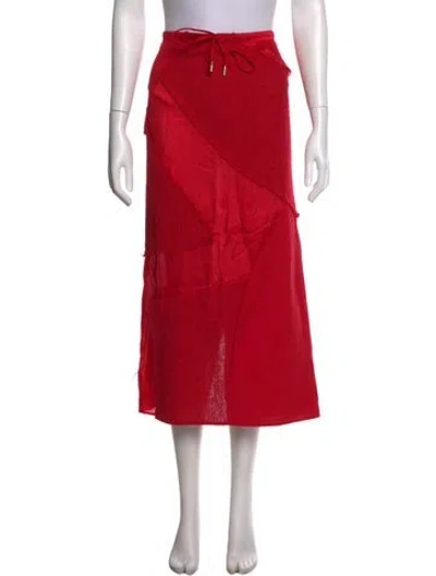 Pre-owned Cult Gaia Long Skirt In Red