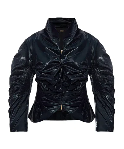 Cult Gaia Long Sleeve Casual Jacket In Blue