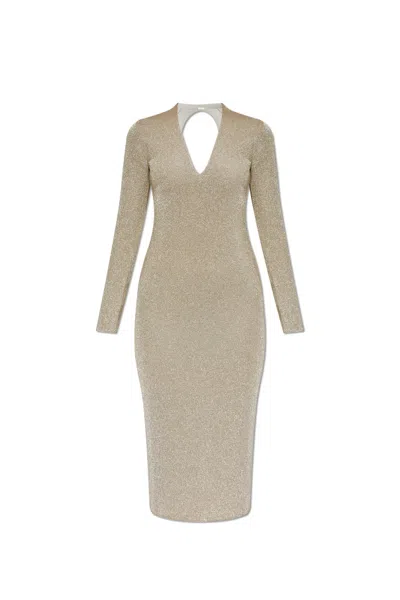 Cult Gaia Long-sleeved Dress In Nude