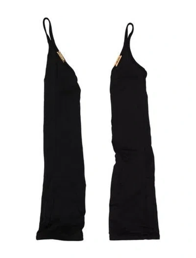 Pre-owned Cult Gaia Longline Middle Finger Gloves In Black