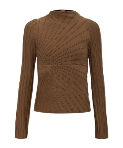 Cult Gaia Long-sleeved Top In Animal Print